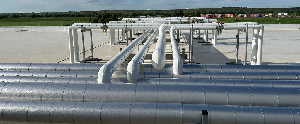 refrigeration piping rooftop